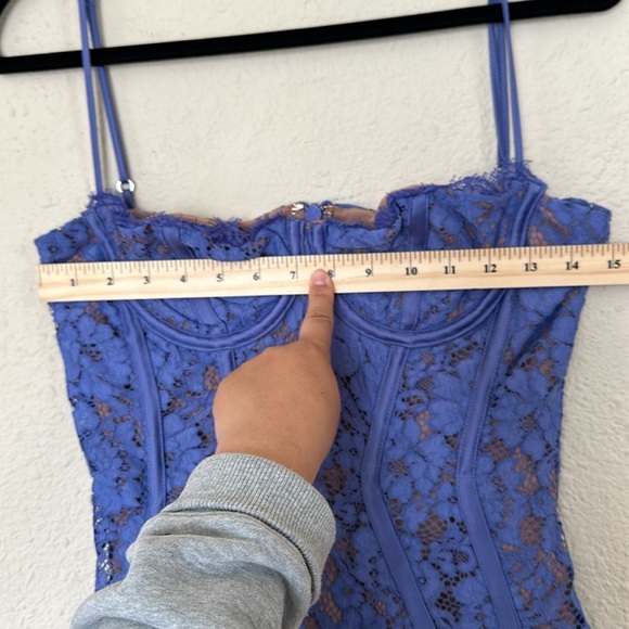 HOUSE‎ OF CB 'Lala' Lavender Lace Mini Dress purple corset NWOT size S - Picture 9 of 11